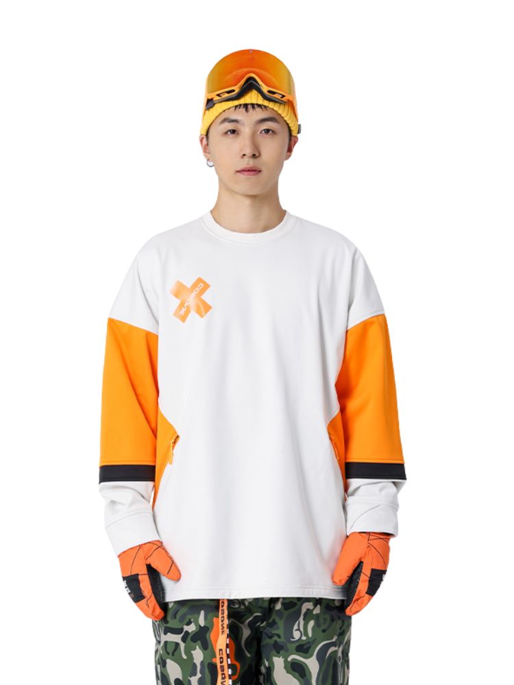 XwXwSeui Men Women Colorblock Hip-hop Ski Sweatshirt