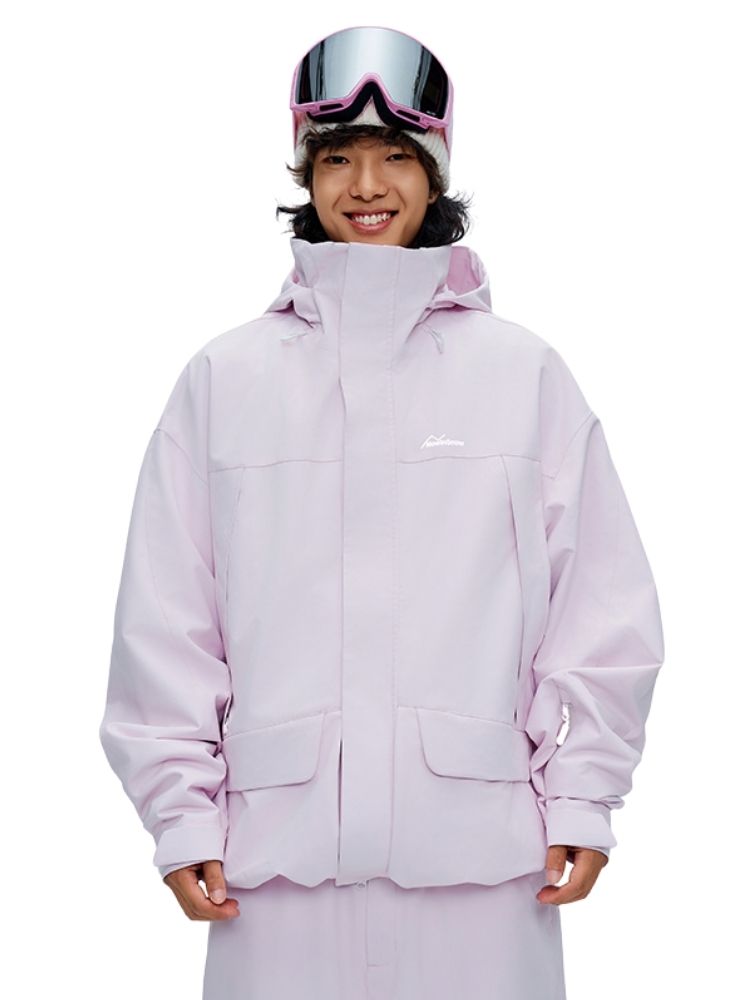 XwXwSeui Men Women Solid Color Insulated Snow Jacket