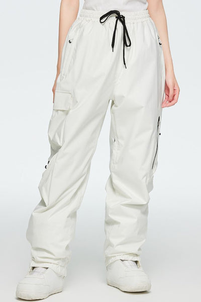 XwXwSeui Men and Women Insulated Waterproof  Cargo Pocket Snowboard Pants