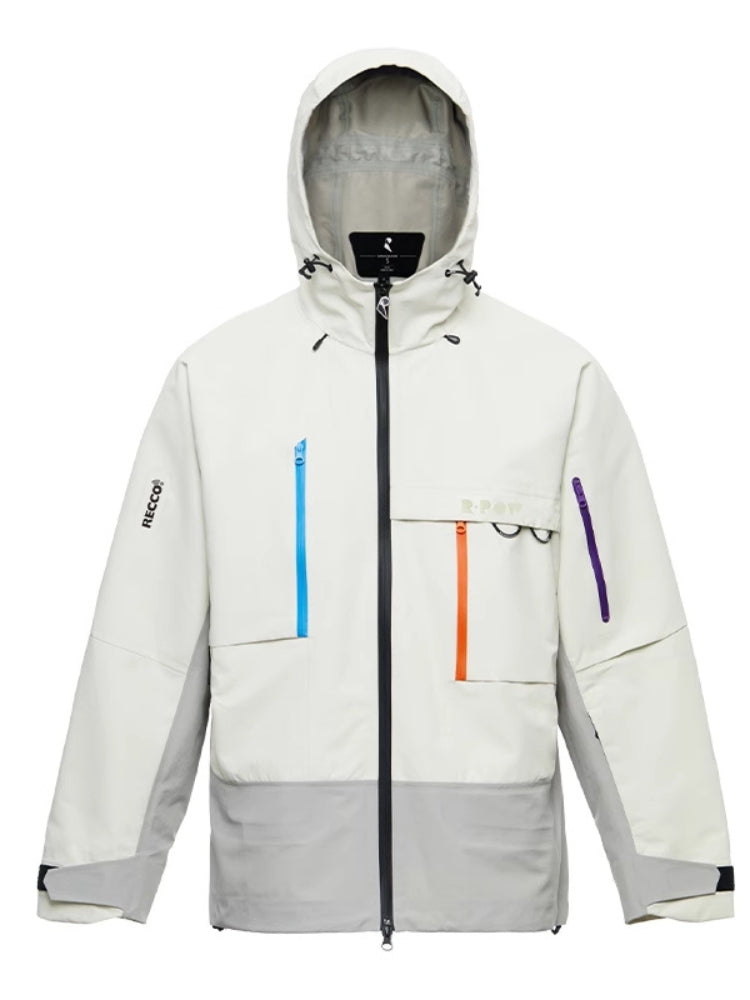 XwXwSeui Men Women 3L Color Zipper Hooded Snow Suits