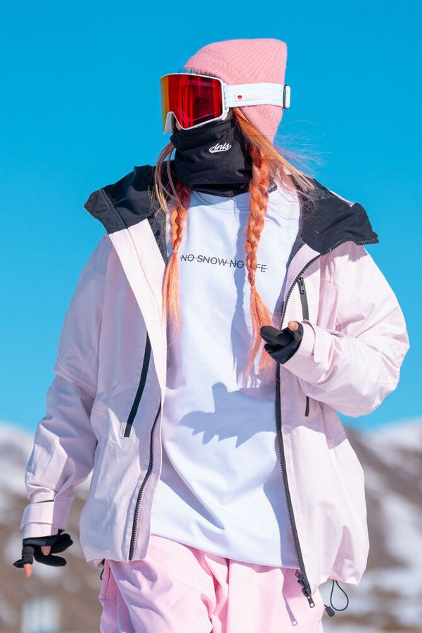 XwXwSeui Men Women 3L Shell Hooded Snow Jacket