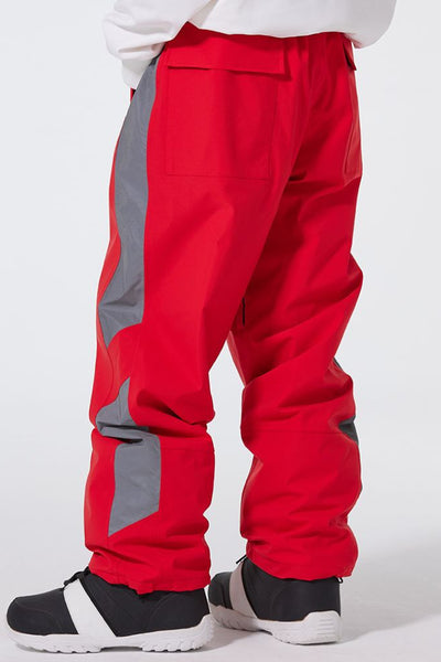 XwXwSeui Men Women Insulated Reflective Strips Breathproof Snowboarding Pants