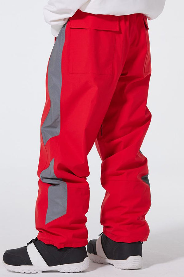 XwXwSeui Men Women Insulated Reflective Strips Breathproof Snowboarding Pants