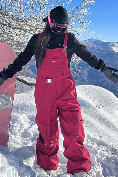 XwXwSeui Women Men Loose Single Board Double Board Fashion Ski Suits