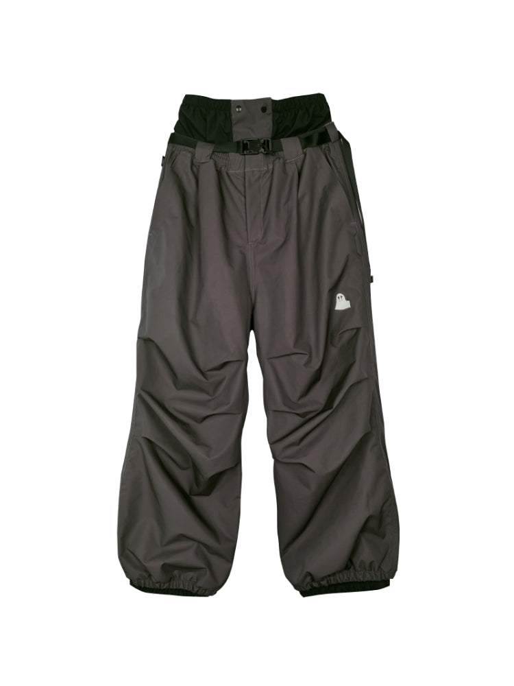 XwXwSeui Men Women Wrinkle Baggy Ski Pants