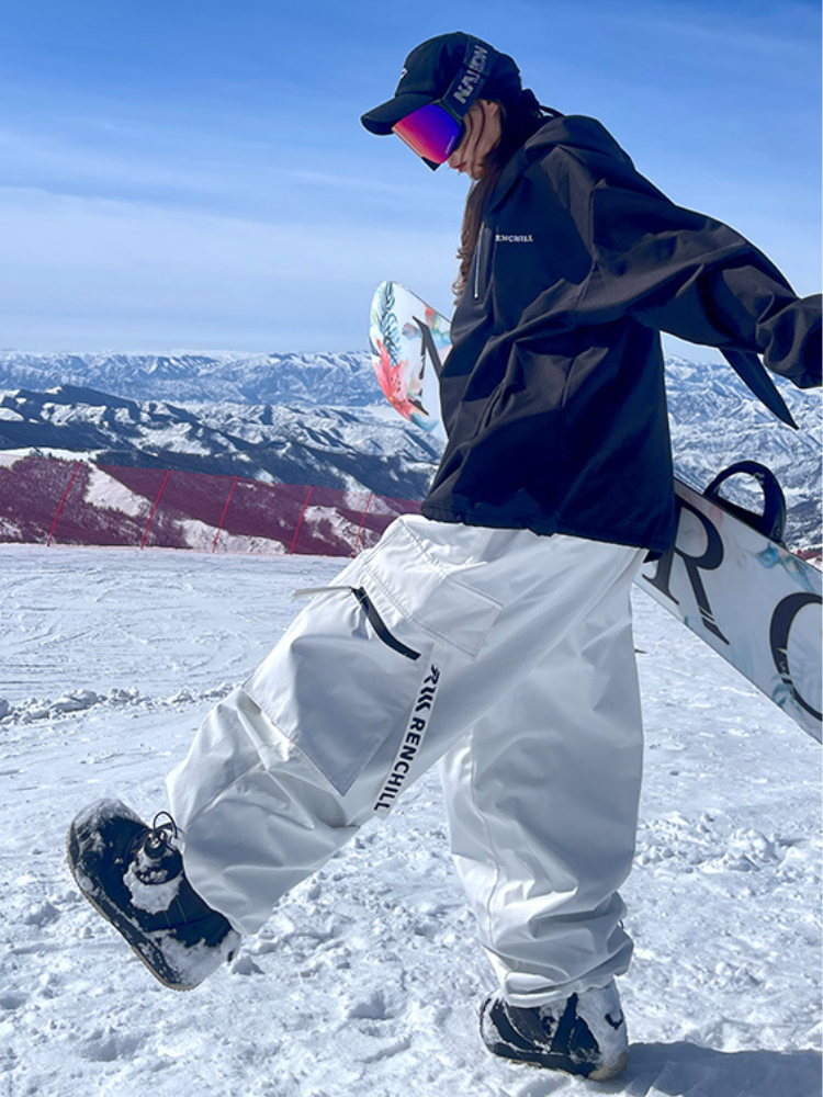 XwXwSeui Men Women Loose Style Trendy Hip-Hop Ski Pants