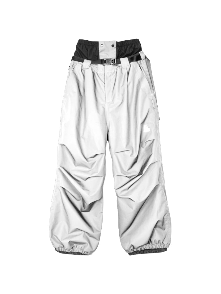 XwXwSeui Men Women Wrinkle Baggy Ski Pants