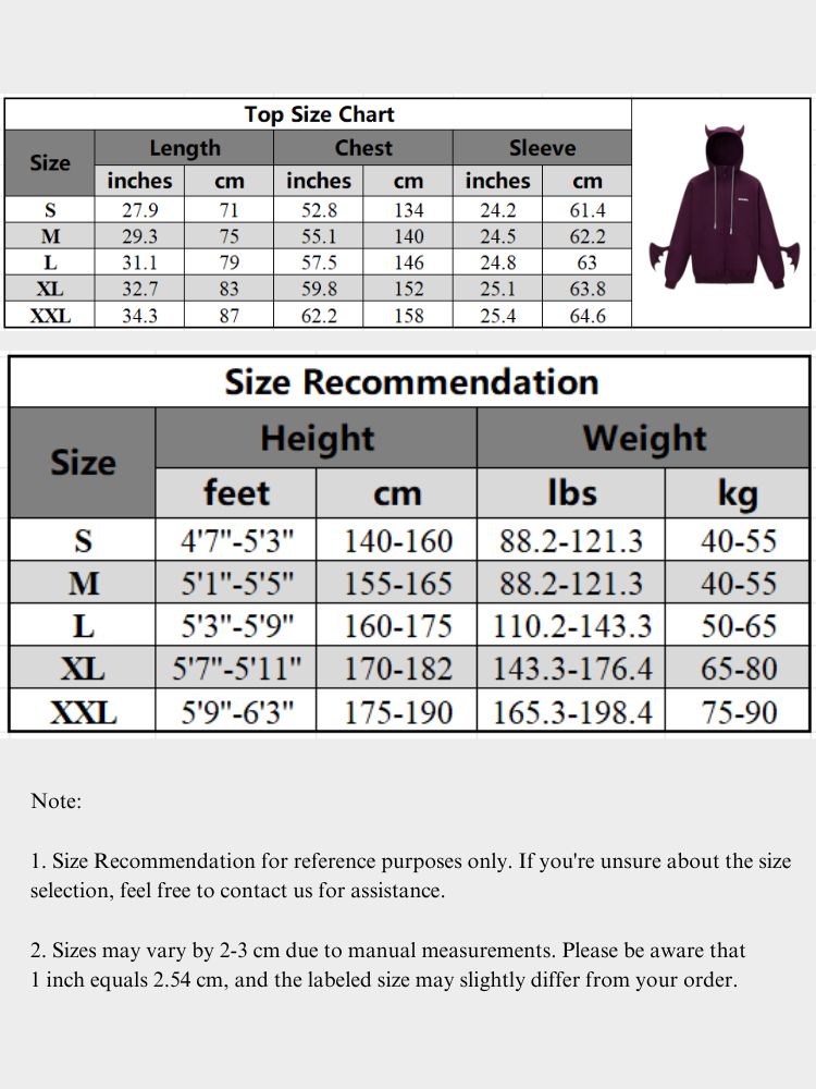 XwXwSeui Women Men Little Devil Warm Wear-Resistant Waterproof Loose Veneer Sonw Jacket