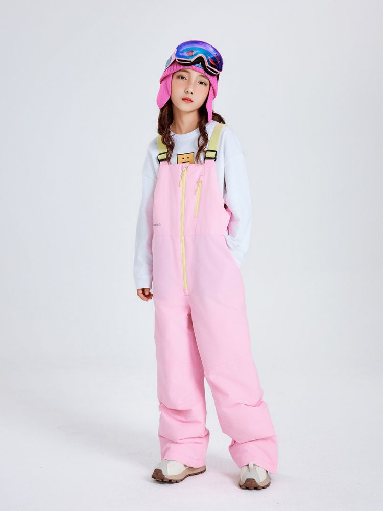 XwXwSeui Kids Loose Waterproof Snow Bibs