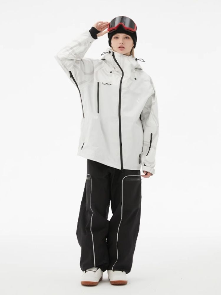 XwXwSeui Men Women 3L Shell Freestyle Snow Jacket