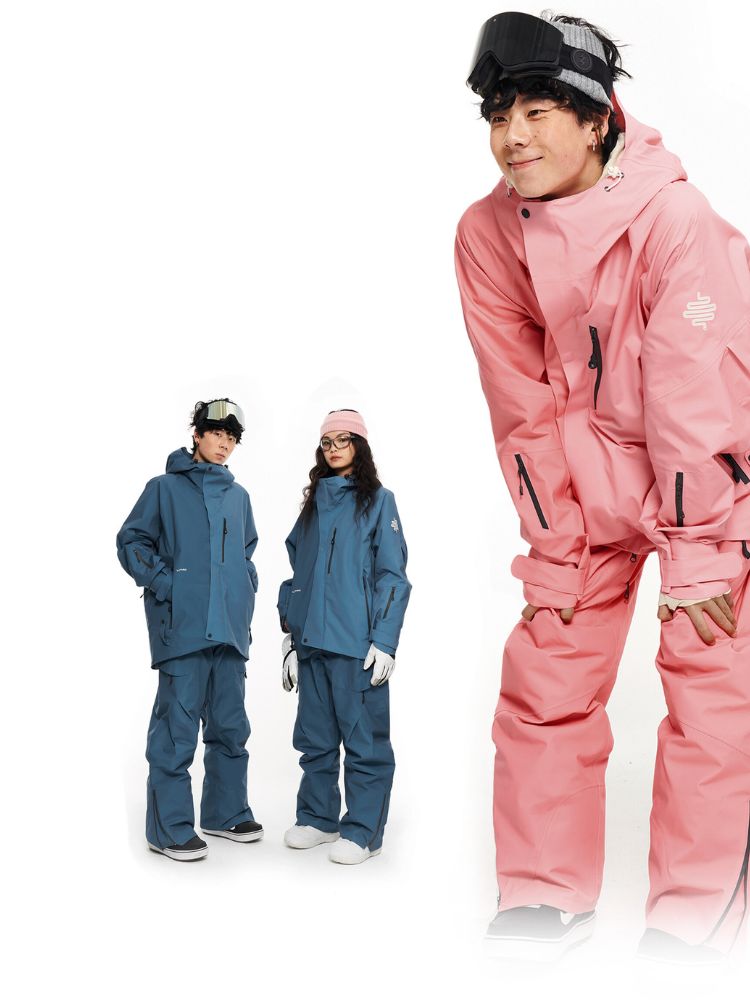 XwXwSeui Men Women Gradient Insulated Snow Suits