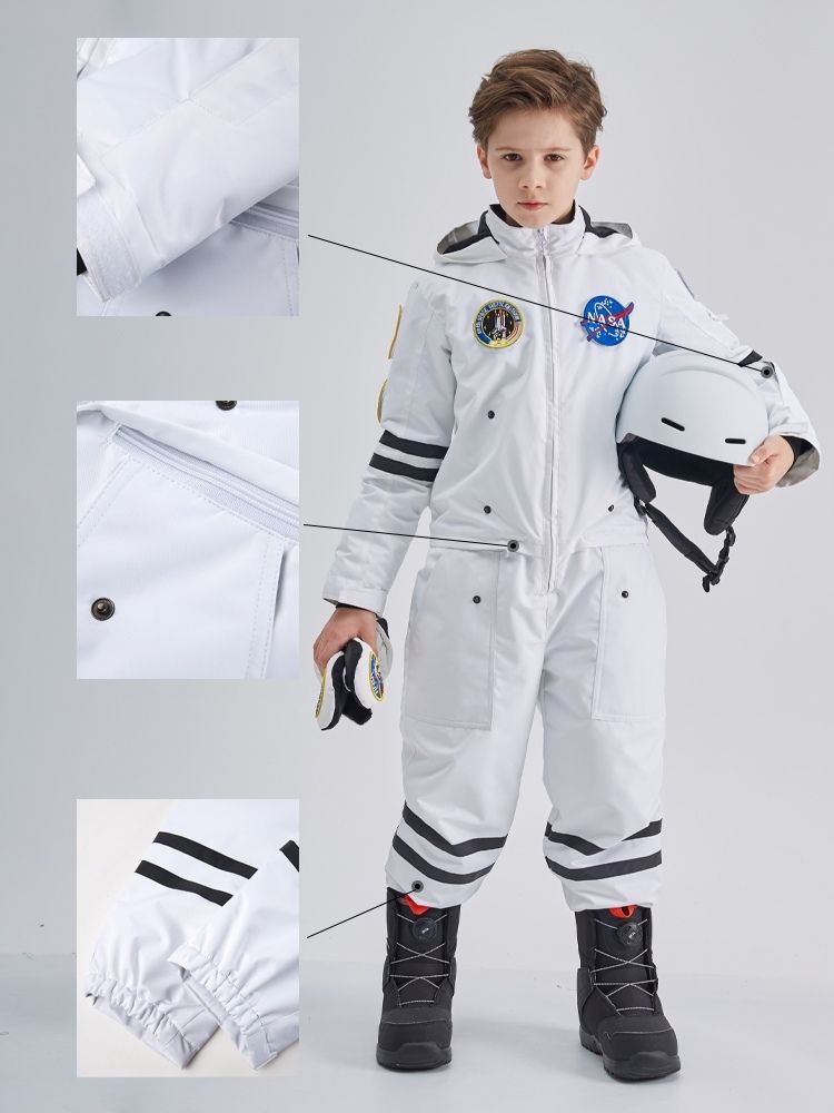 XwXwSeui Kids Insulated NASA Space Ski Jumpsuit