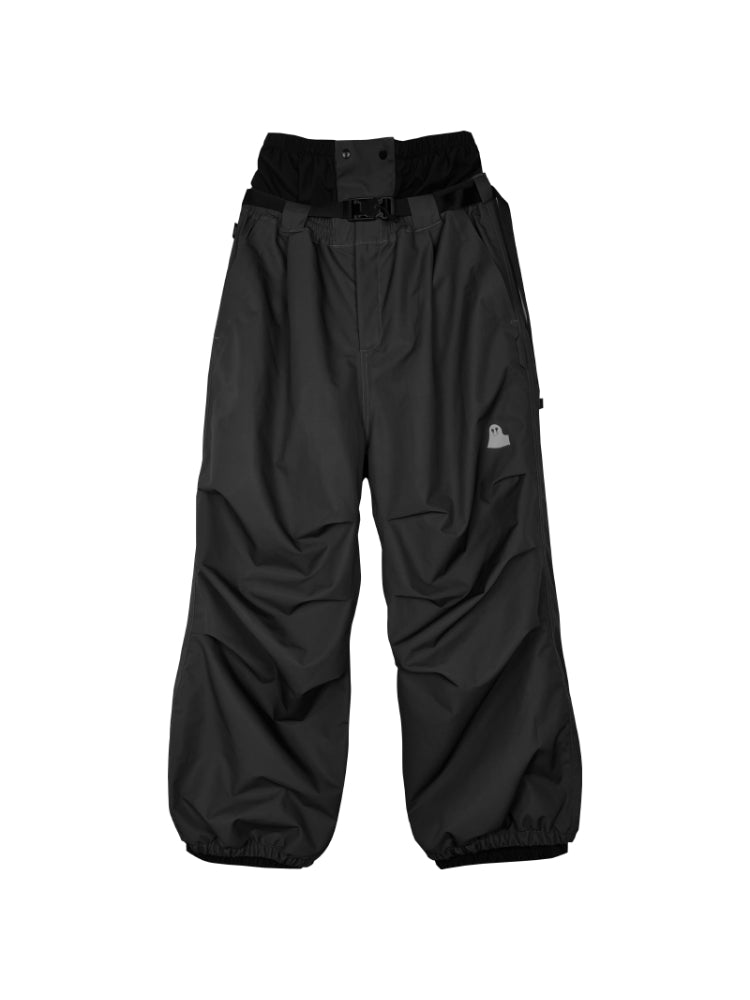 XwXwSeui Men Women Wrinkle Baggy Ski Pants