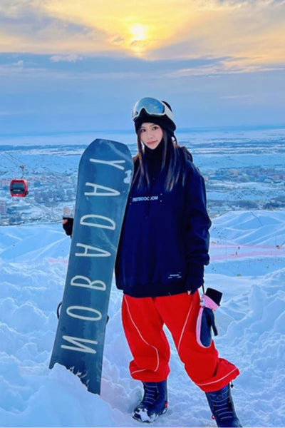 XwXwSeui Men Women Reflective Hip Baggy Ski Pants