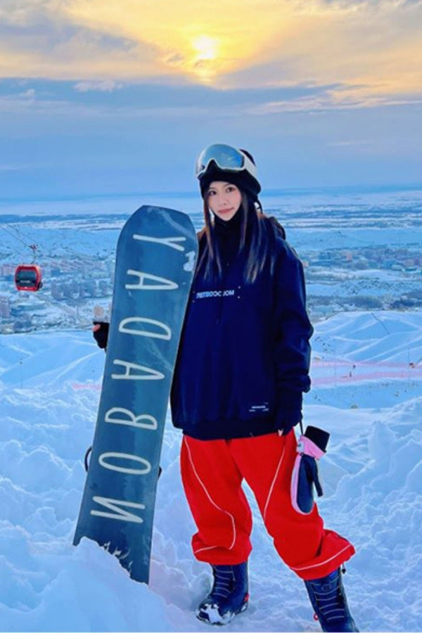 XwXwSeui Men Women Reflective Hip Baggy Ski Pants