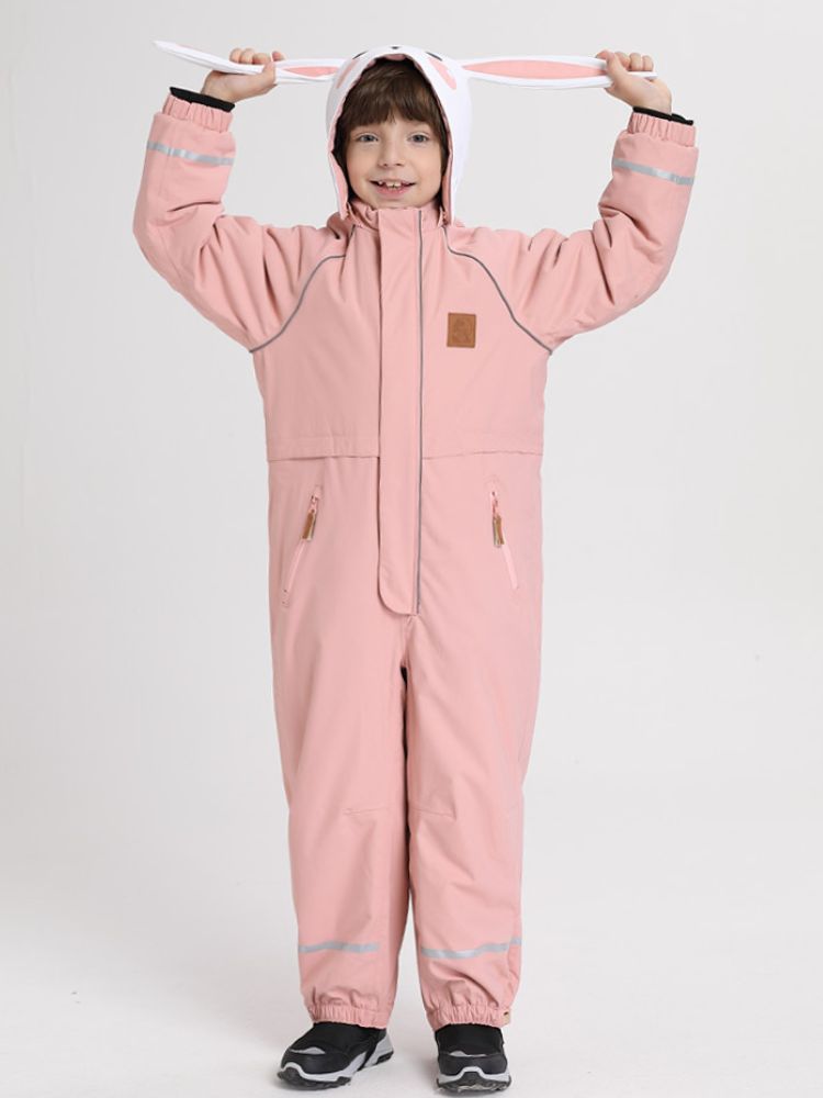 XwXwSeui Kids Insulated Animals Graphic Ski Jumpsuit