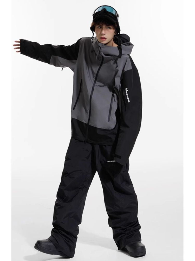 XwXwSeui Men Women 3L Shell Baggy Ski Pants