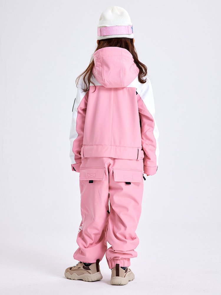 XwXwSeui Kids Hooded Insulated Ski Jumpsuit