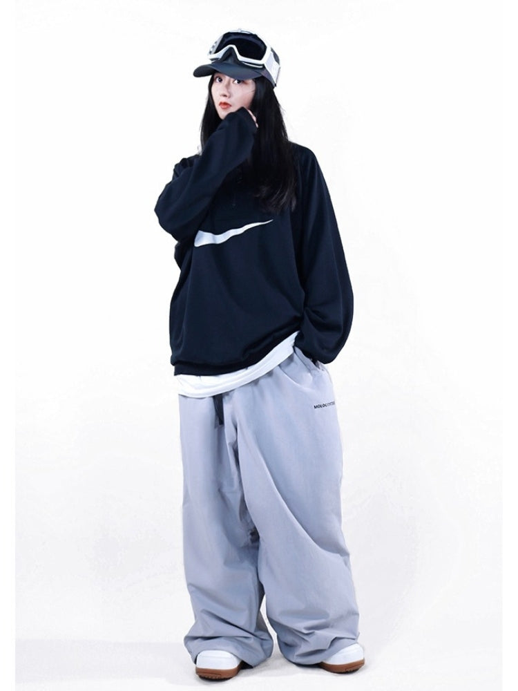 XwXwSeui Men Women Hip Hop Baggy Ski Pants