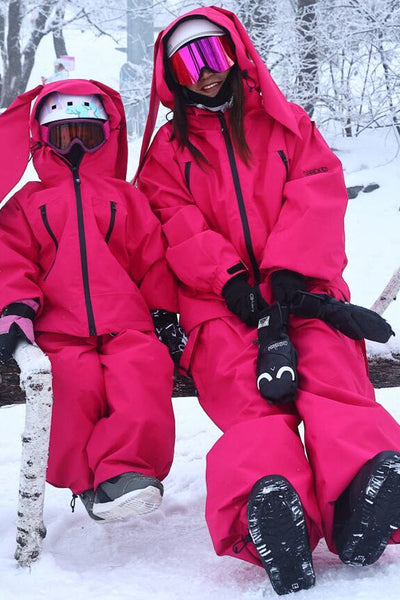 XwXwSeui Men Women 3L Rabbit Ears Outdoor Snow Suits
