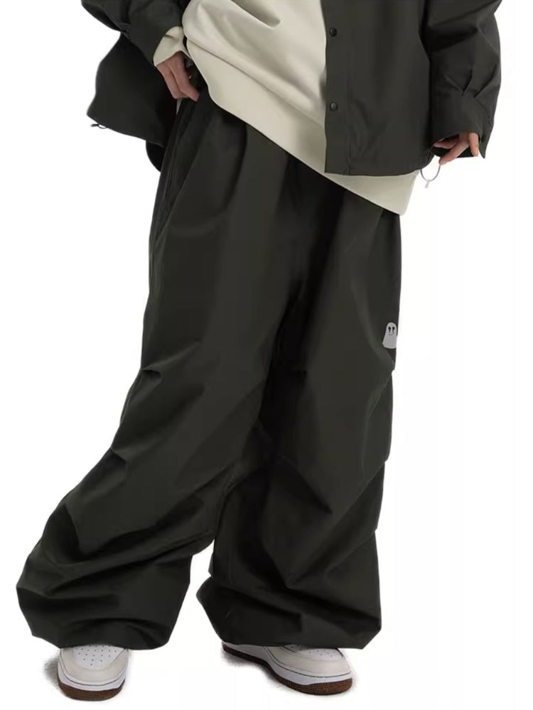 XwXwSeui Men Women Wrinkle Baggy Ski Pants