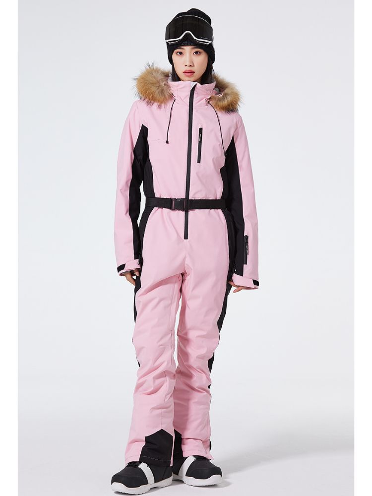 XwXwSeui Men Women Insulated Hood Ski Jumpsuits