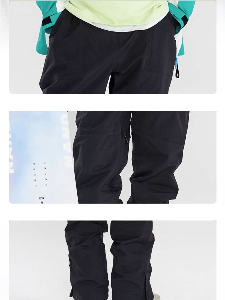 XwXwSeui Men Women Straight Waterproof Ski Pants