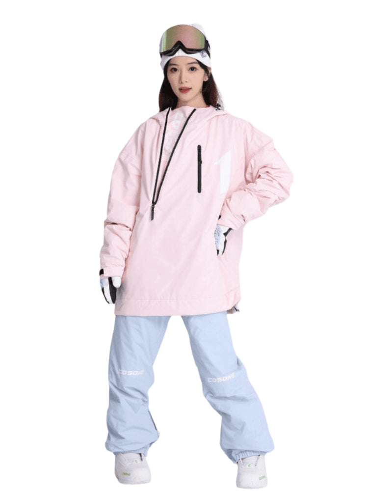 XwXwSeui Men Women Zipper Outdoor Snow Suits