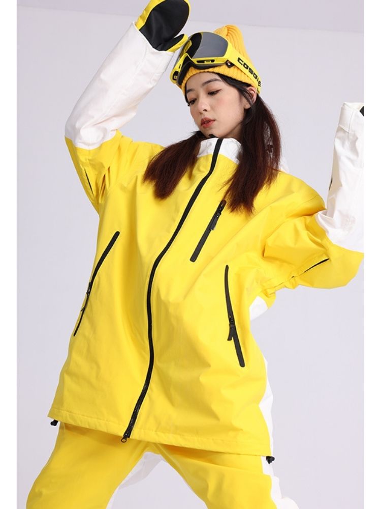 XwXwSeui Men Women Colorblock Outdoor Snow Suits