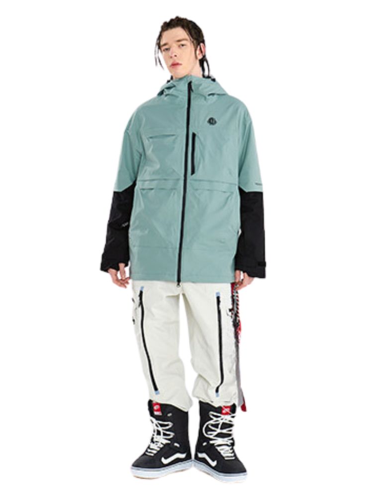 XwXwSeui Men Women Colorblock Insulated Snow Jacket