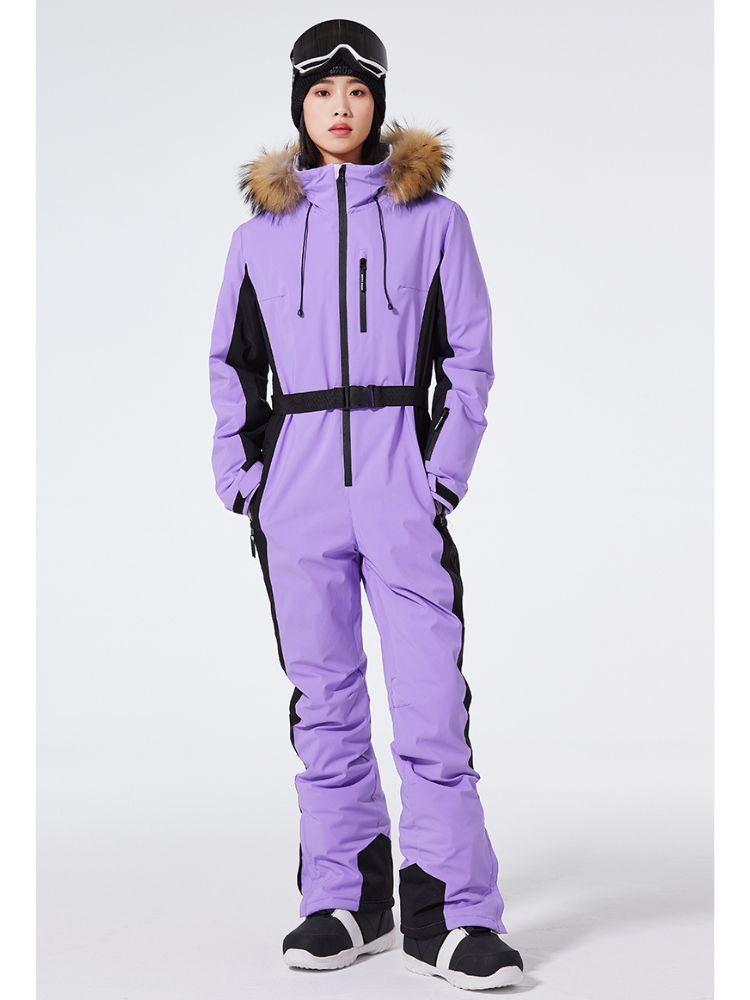 XwXwSeui Men Women Insulated Hood Ski Jumpsuits