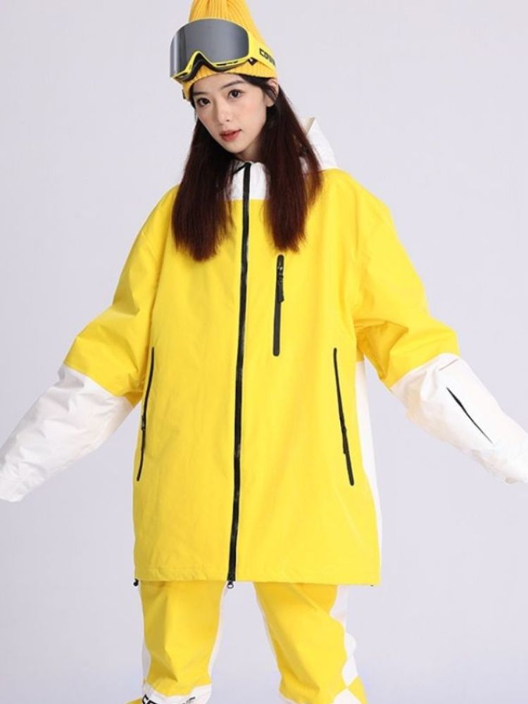 XwXwSeui Men Women Colorblock Outdoor Snow Jacket