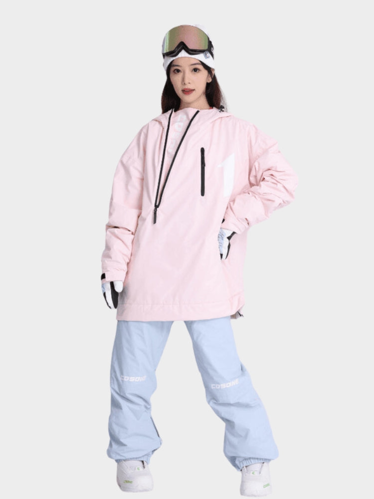 XwXwSeui Men Women Zipper Outdoor Snow Suits