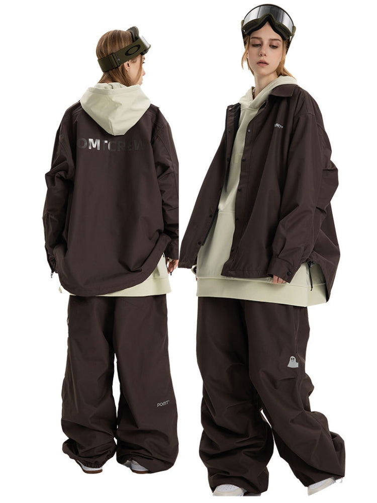 XwXwSeui Men Women Wrinkle Baggy Ski Pants