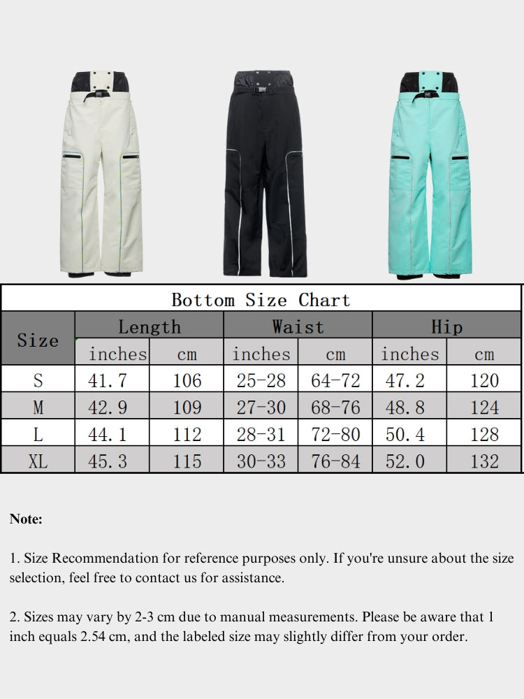 XwXwSeui Men Women Reflective Loose Ski Pants