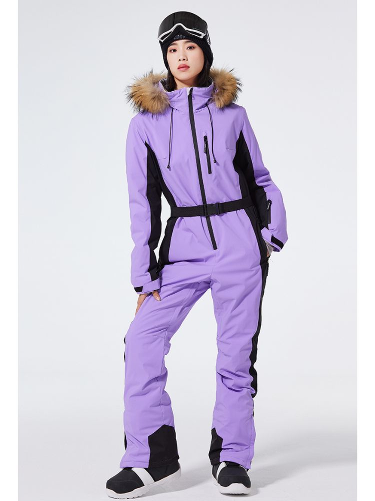 XwXwSeui Men Women Insulated Hood Ski Jumpsuits