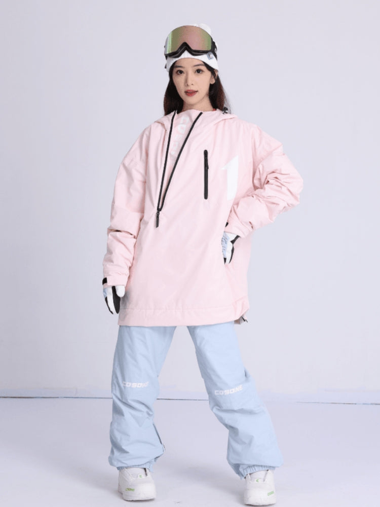 XwXwSeui Men Women Zipper Outdoor Snow Suits