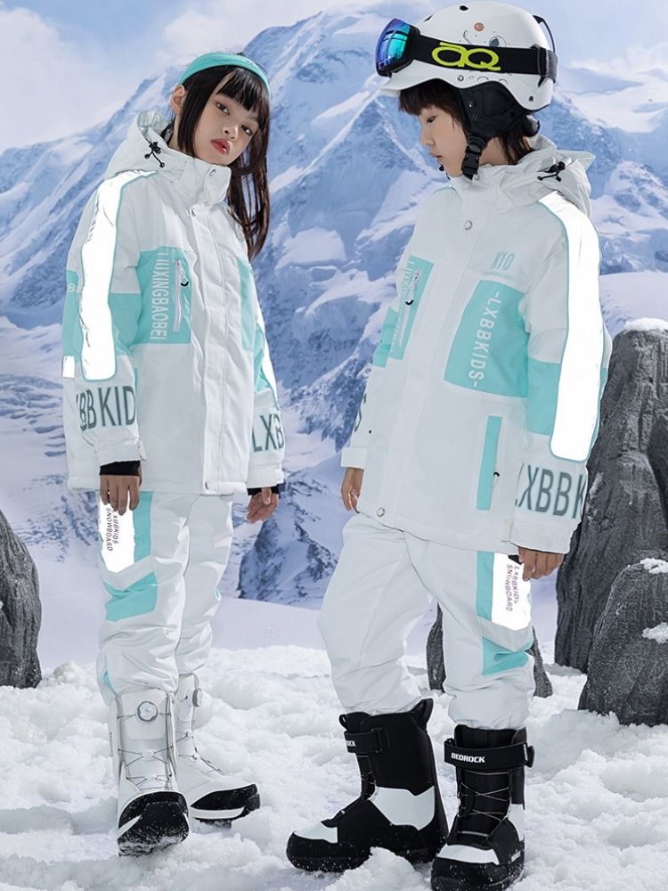 XwXwSeui Kids Reflective Insulated Snow Suits