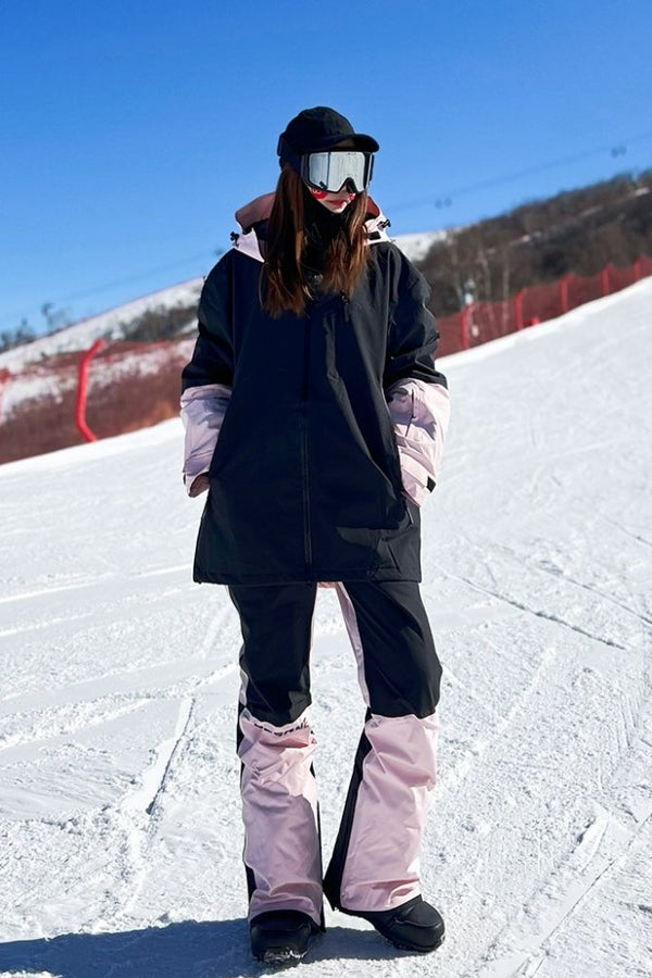 XwXwSeui Men Women Colorblock Outdoor Snow Jacket