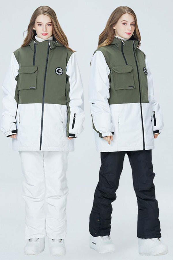 XwXwSeui Men Women Hiker Windproof Snow Suits-Grey Series