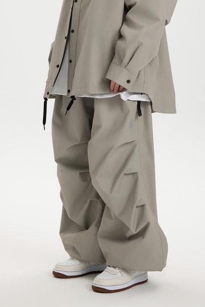 XwXwSeui Men Women Wrinkle Baggy Ski Pants