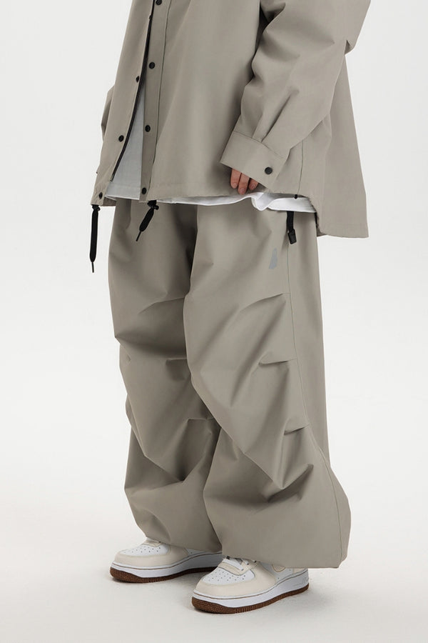 XwXwSeui Men Women Wrinkle Baggy Ski Pants