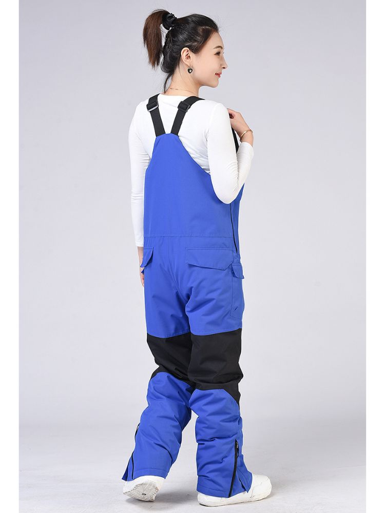 XwXwSeui Men Women Colorblock Shell Snow Bibs