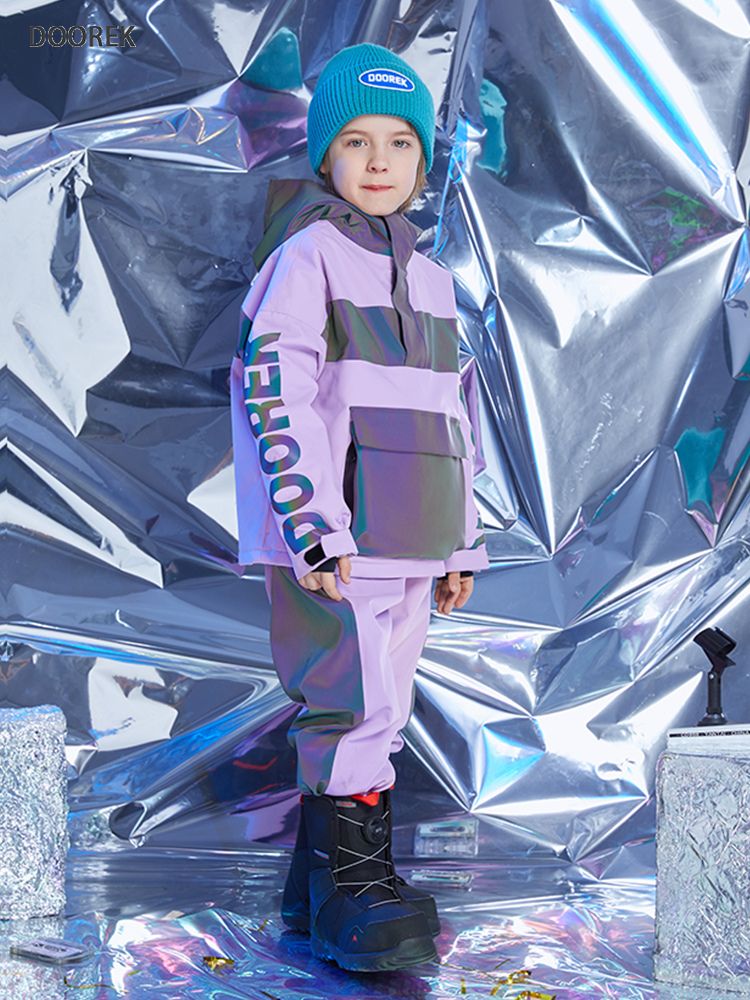 XwXwSeui Kids Reflective Outdoor Insulated Snow Suits