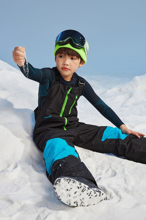 XwXwSeui Kids Loose Waterproof Snow Bibs