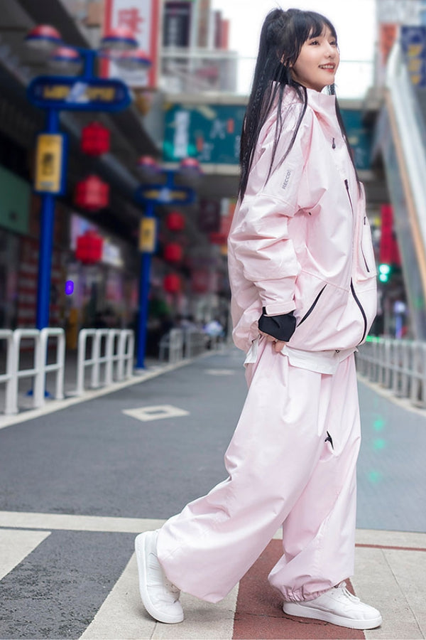 XwXwSeui Men Women Outdoor Baggy Insulated Snow Jacket