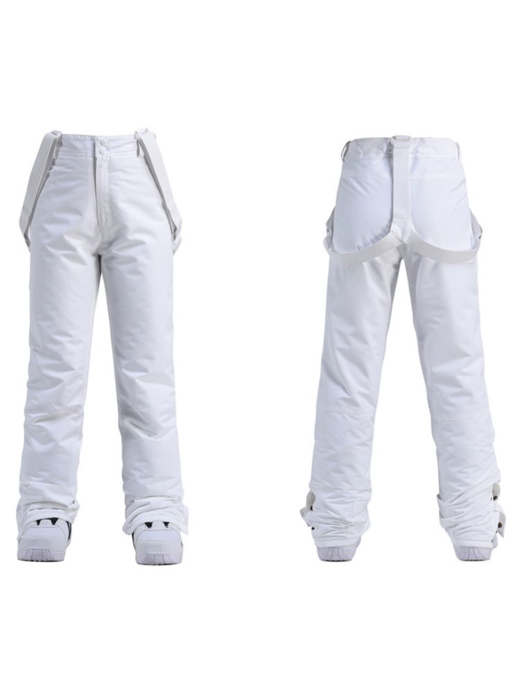 XwXwSeui Men Women Windproof Insulated Snow Suits-White Series