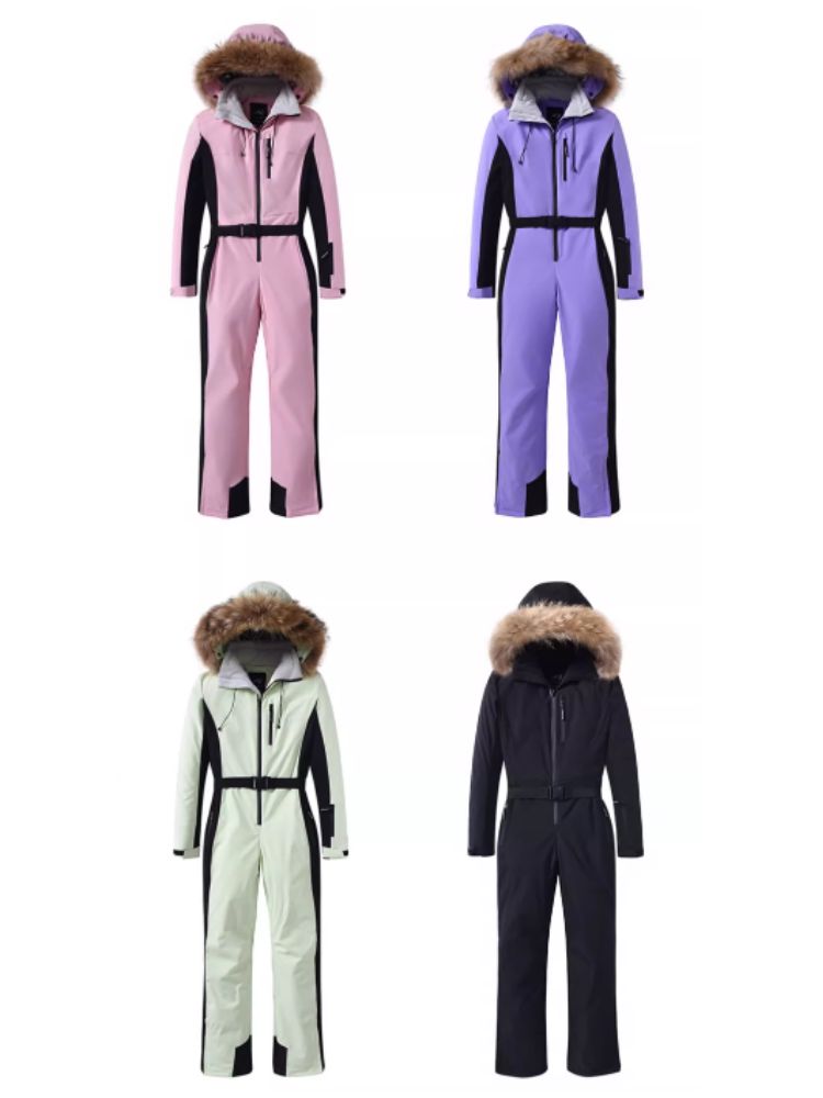 XwXwSeui Men Women Insulated Hood Ski Jumpsuits