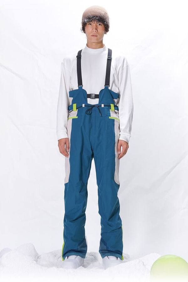 XwXwSeui Men Women Shell Loose Snow Bibs