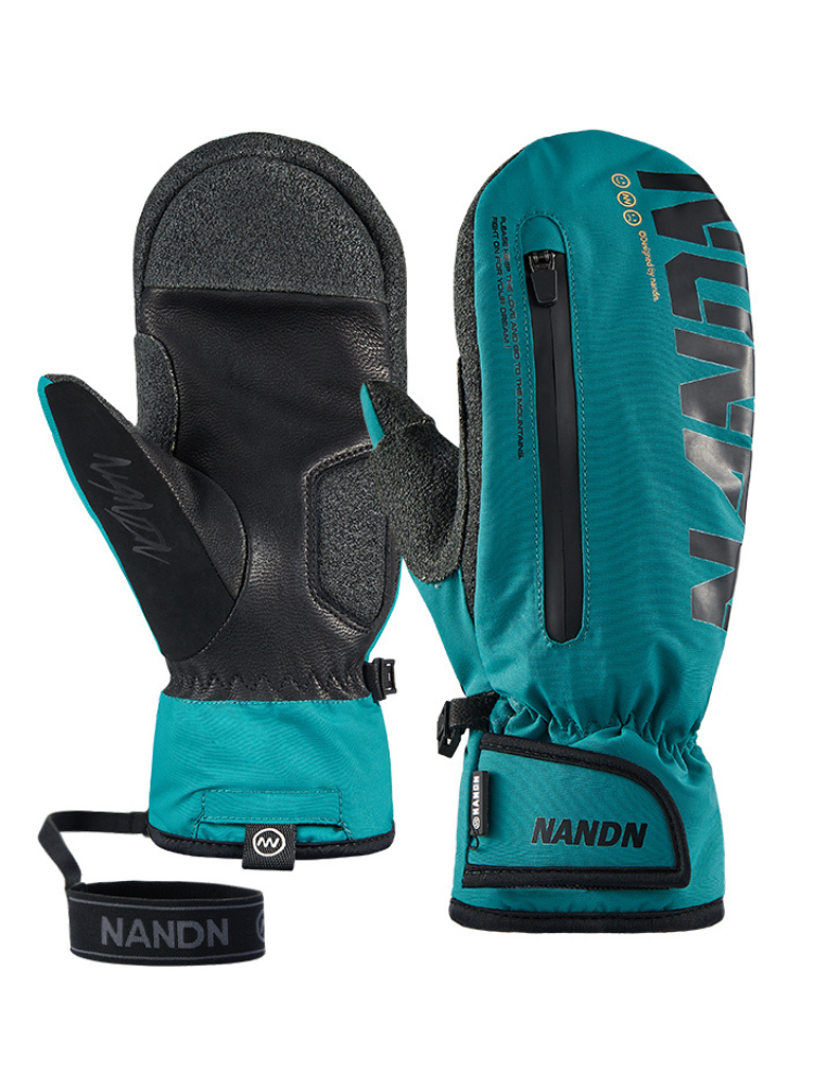 XwXwSeui Men Women Built-in Wrist Guards Snow Mittens